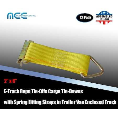 Tie 4 Safe 2" x 6' Rope Tie Off WLL: 1, 000 lb, PK12 CT23-6W28Y-12